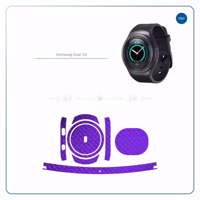 برچسب ماهوت طرح Purple-Fiber مناسب برای ساعت هوشمند سامسونگ Galaxy Gear S2