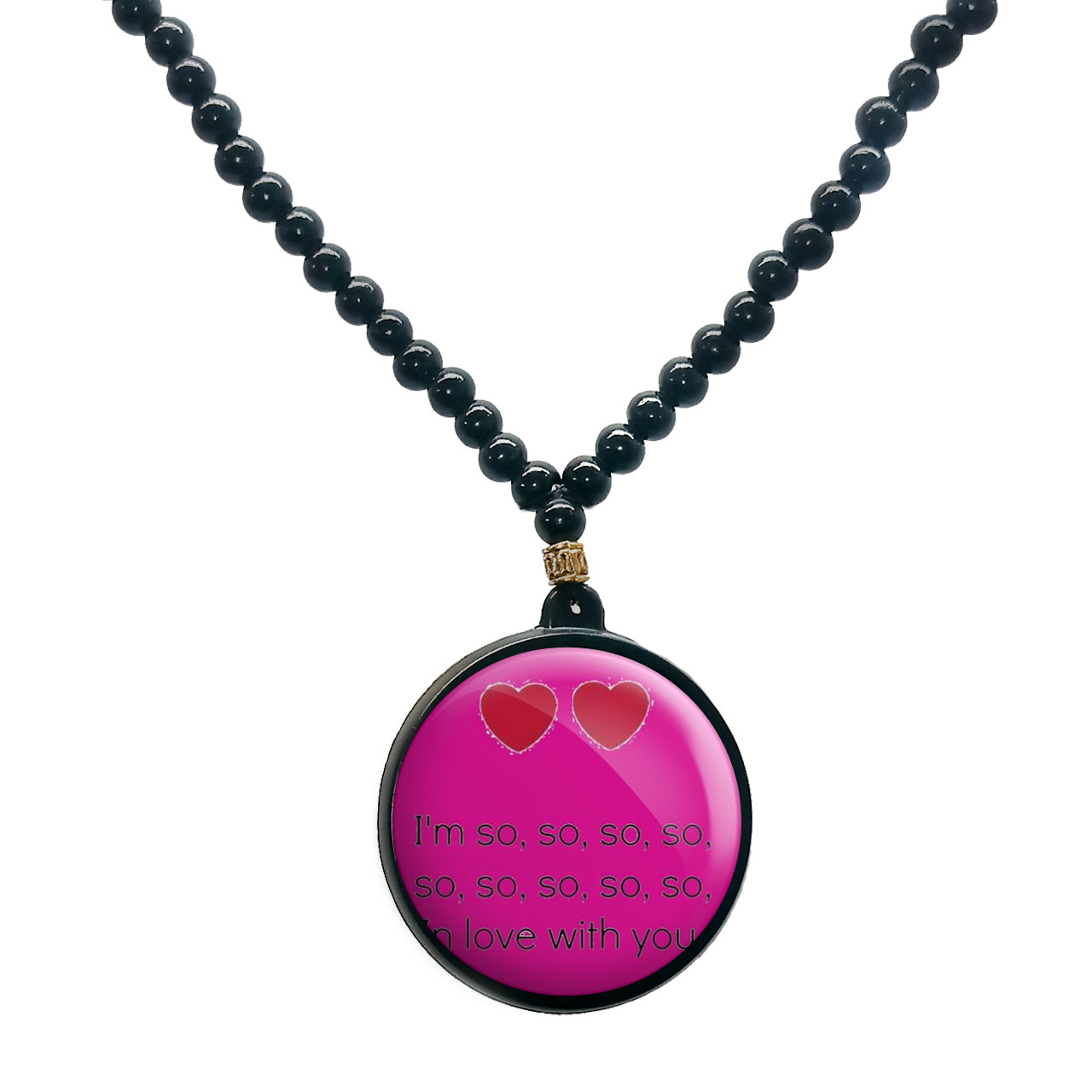 گردنبند پرمانه طرح عاشقانه کد pmd.5694 مدل دو طرفه