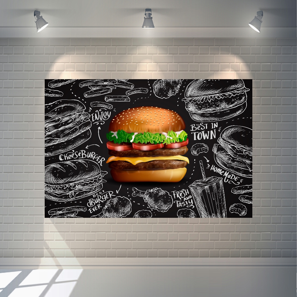 تابلو بوم طرح همبرگر مدل SDB8807
