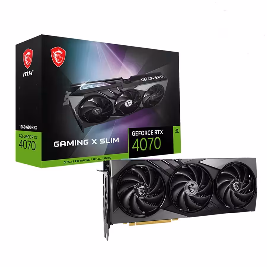 کارت گرافیک ام اس آی مدل GeForce RTX 4070 GAMING X SLIM 12G GDDR6X