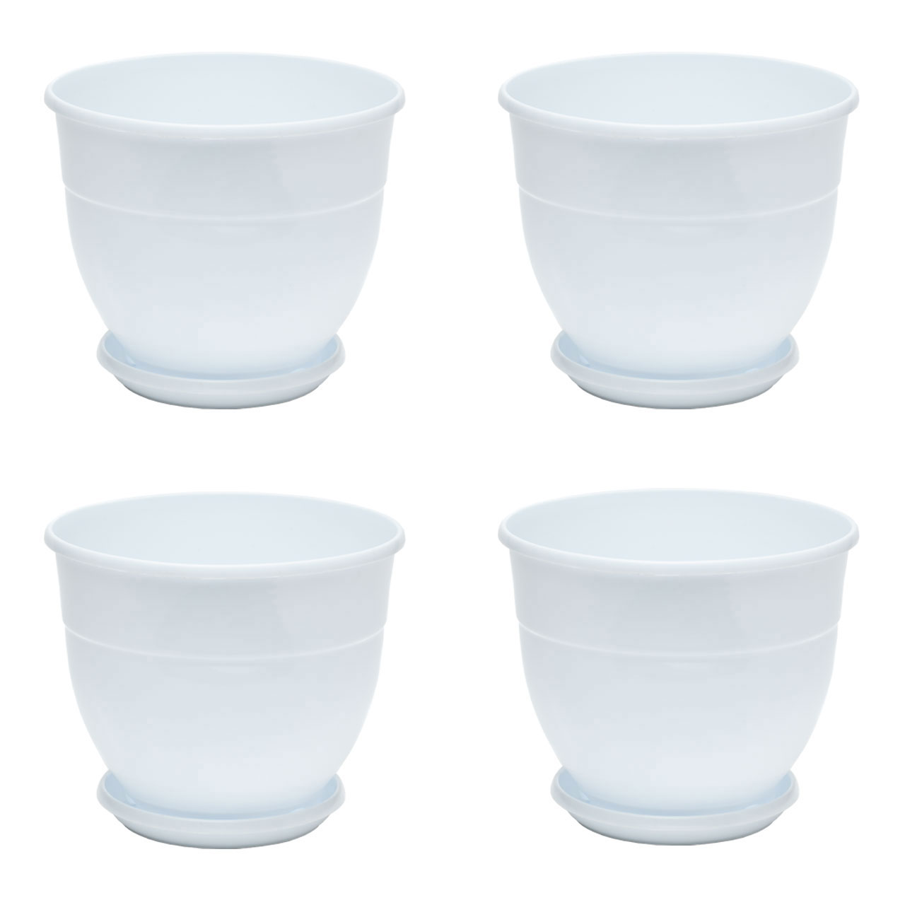 گلدان گل آذین مدل پلاستیکی کد 164 مجموعه 4 عددی