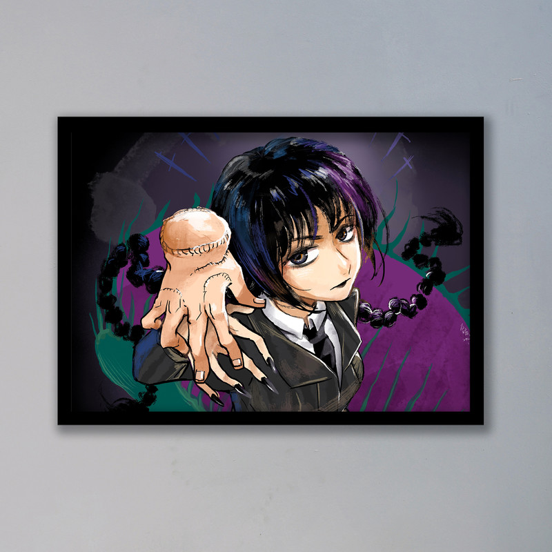 تابلو مدل ونزدی آدامز Wednesday Addams کد LAG10138 | دنیای قاب