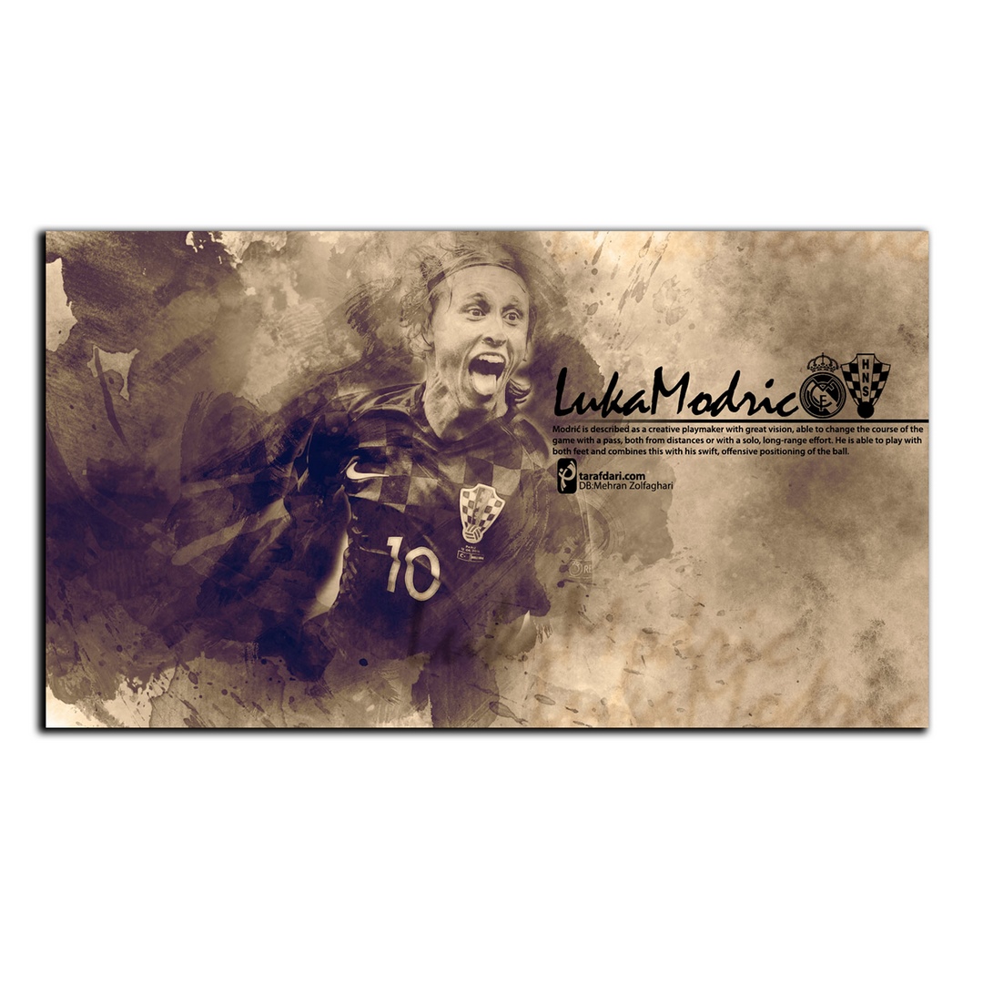 تابلو شاسی بکلیت طرح بازیکن فوتبال باشگاه رئال مادرید لوکا مودریچ مدل SH-S6781