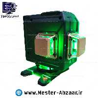 تراز لیزری سه خط سبز شارژی پروفسیون سه بعدی دو باتری لمسی ریموتی  LASER