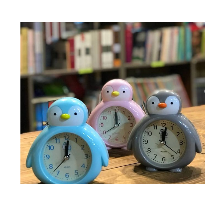 ساعت رومیزی زنگ دار طرح پنگوئن