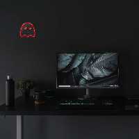 چراغ دیواری نئون دیزاین طرح Packman-2_RD