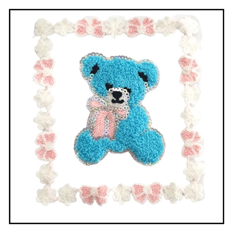 استیکر پارچه و لباس مدل حرارتی طرح خرس آبی