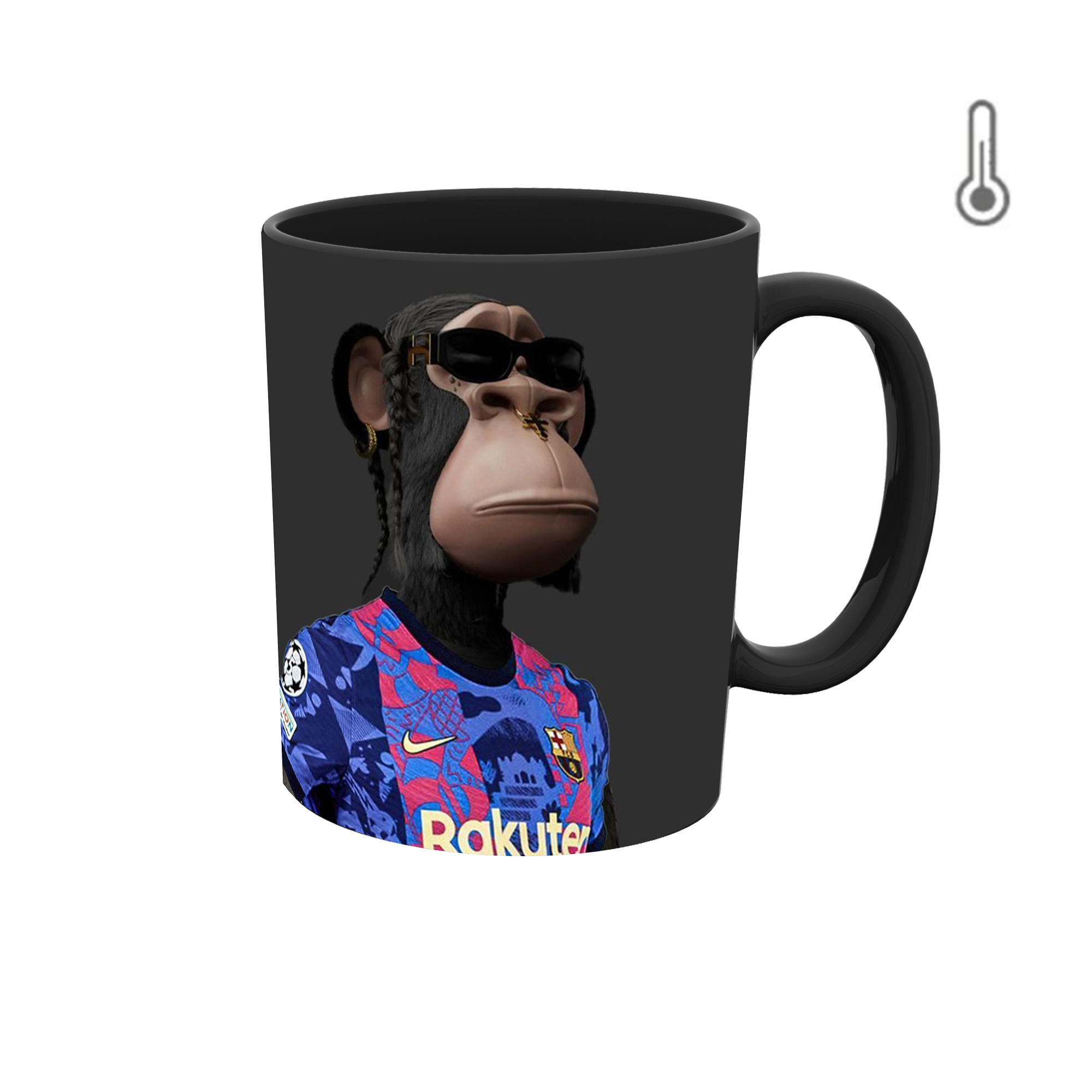 ماگ حرارتی طرح گرافیکی میمون بارسا NFT 