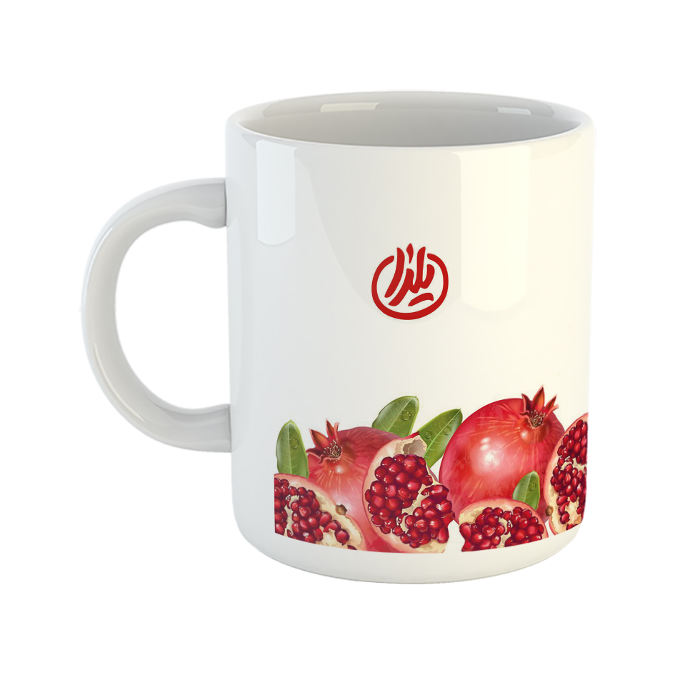 ماگ طرح یلدا مدل انار شب یلدا Y12