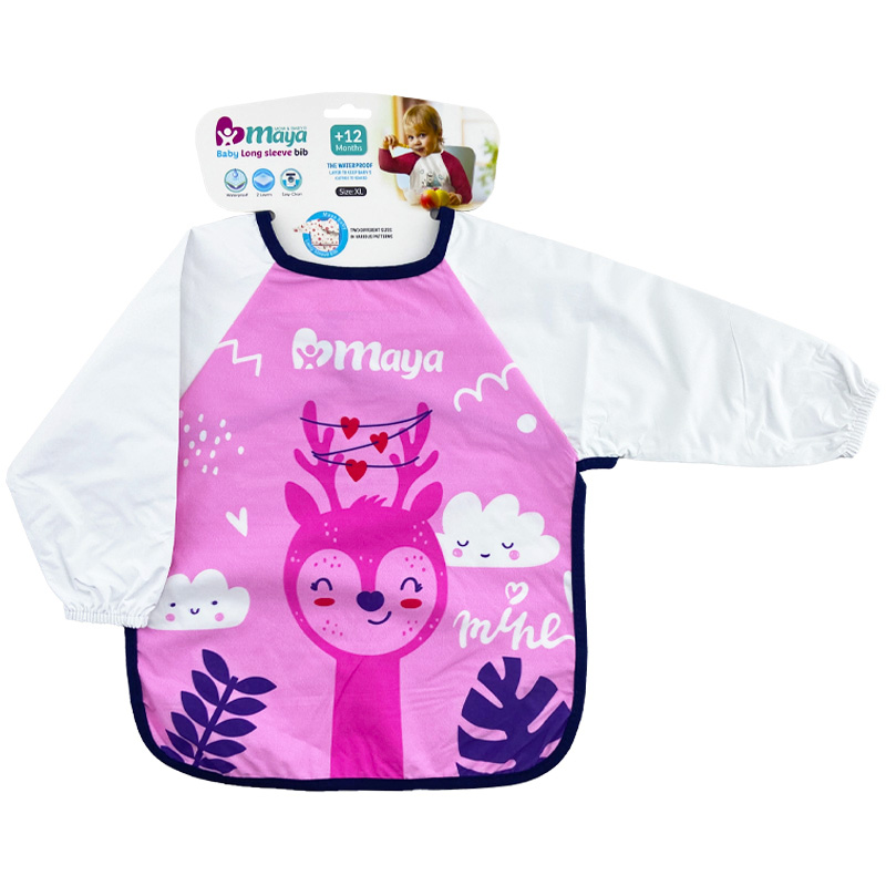 پیش بند آستین بلند سایز بزرگ طرح گوزن مایا Maya