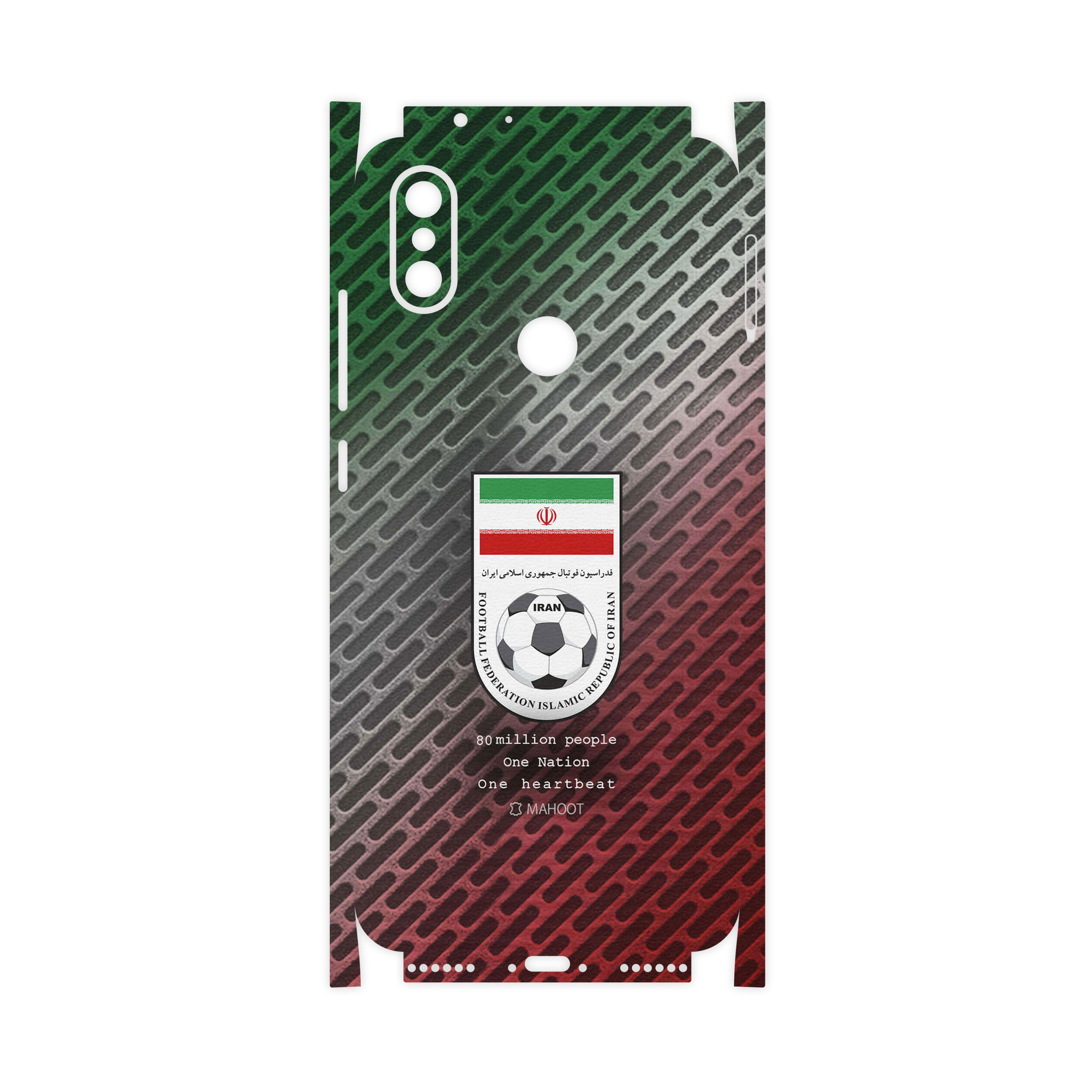 برچسب پوششی ماهوت مدل Iran-National-Football-Team-FullSkin مناسب برای گوشی موبایل شیائومی Mi 6X