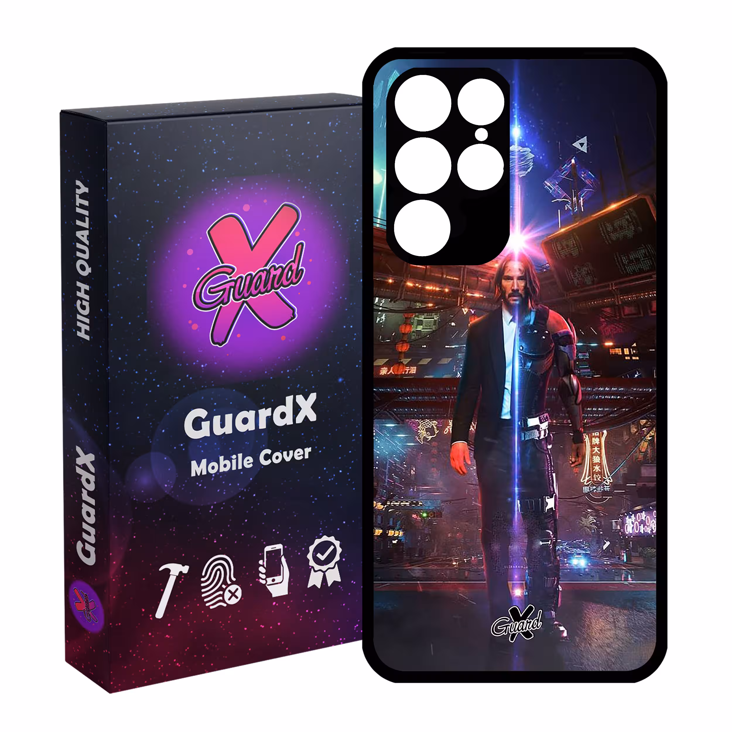 کاور گارد ایکس طرح John Wick مدل Glass10077 مناسب برای گوشی موبایل سامسونگ Galaxy S22 Ultra