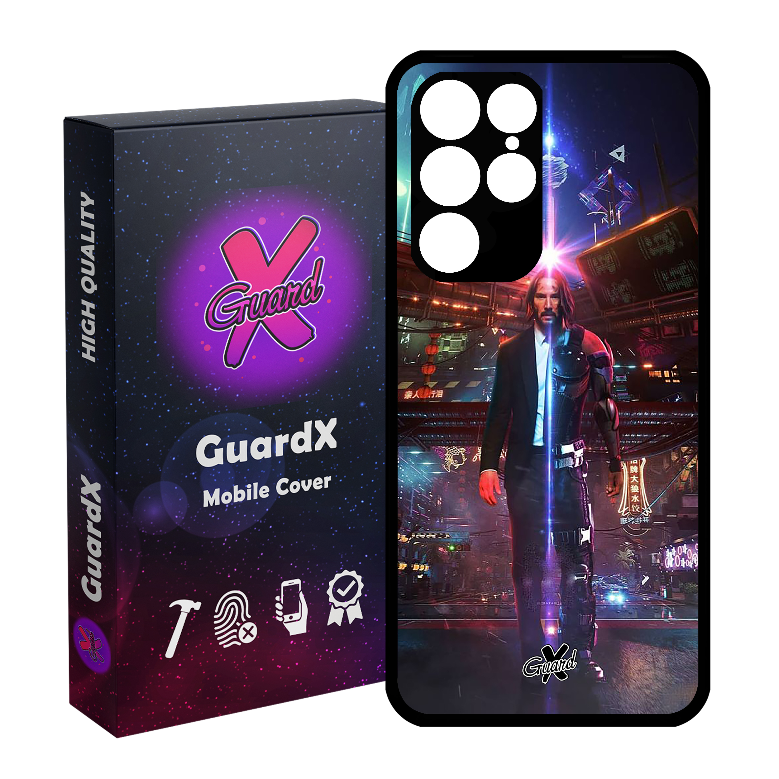 کاور گارد ایکس طرح John Wick مدل Glass10077 مناسب برای گوشی موبایل سامسونگ Galaxy S22 Ultra