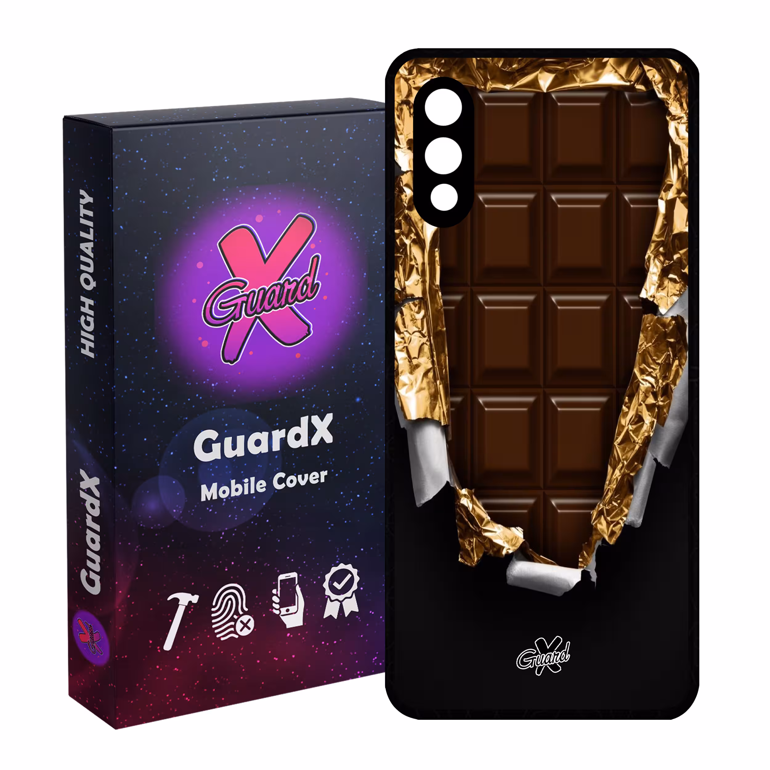 کاور گارد ایکس طرح Chocolate مدل Glass10061 مناسب برای گوشی موبایل سامسونگ Galaxy A02 / M02
