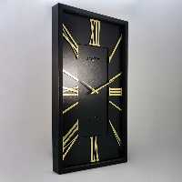 ساعت دیواری آرتمیس مدل 2028 مشکی(زه مشکی و صفحه مشکی) و اعداد گلد(طلایی)