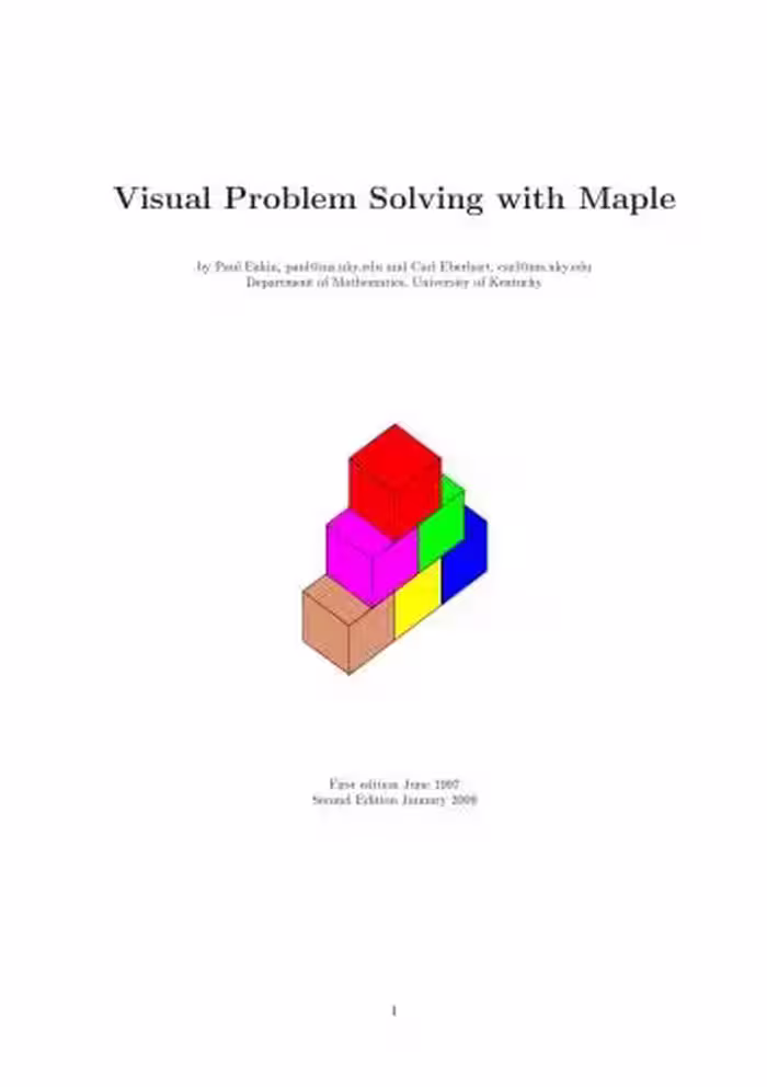 خرید و دانلود نسخه کامل کتاب Visual Problem Solving with Maple