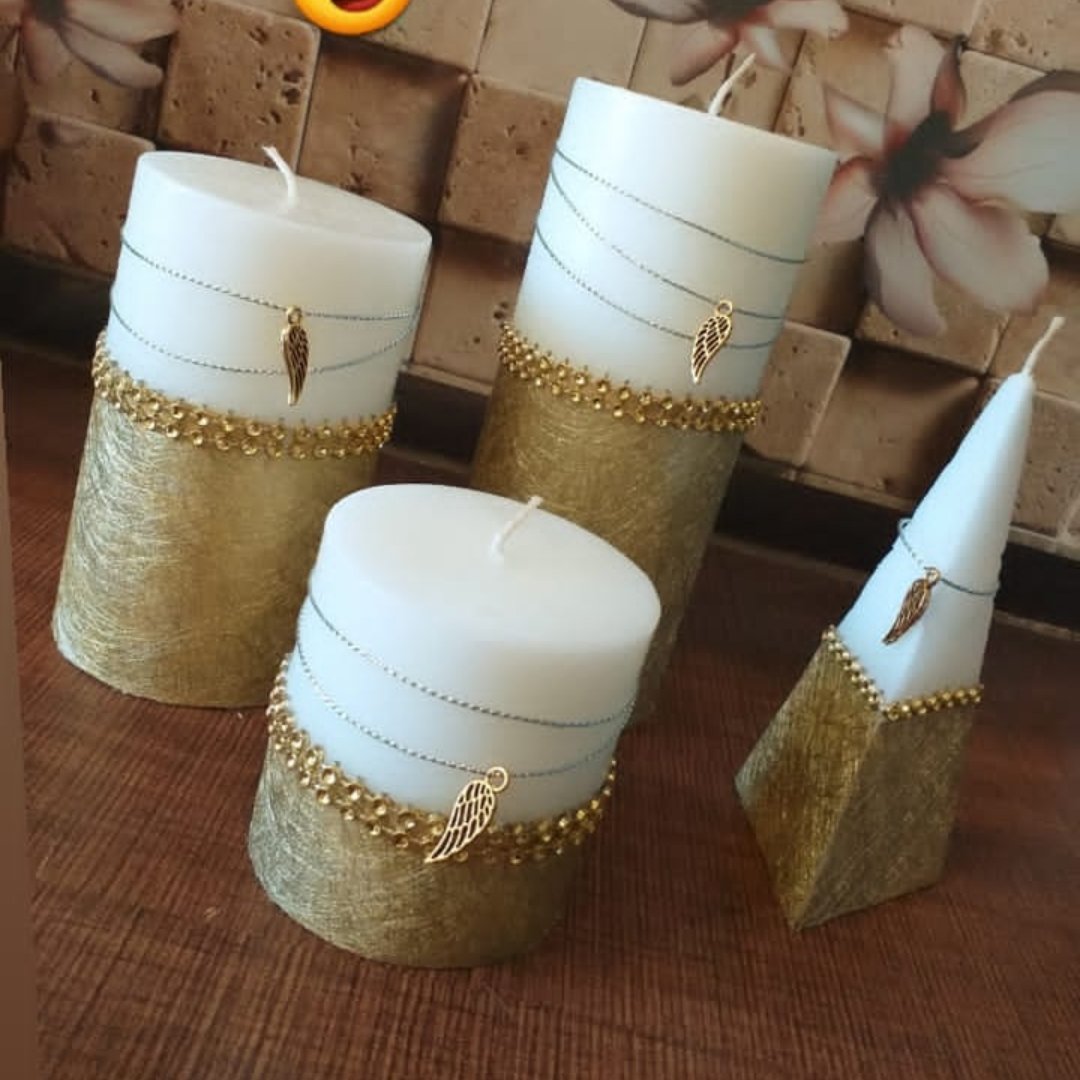 شمع تزیینی با تور ترک