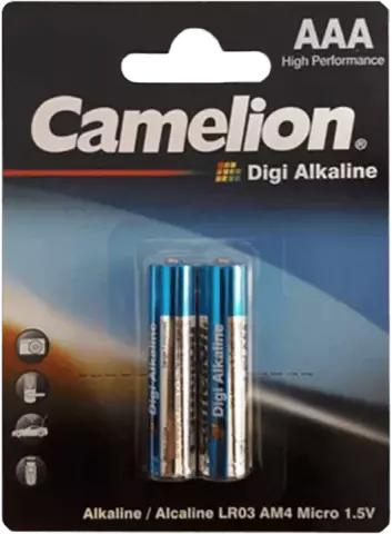 باتری نیم قلمی Camelion مدل  LR03-BP2DG