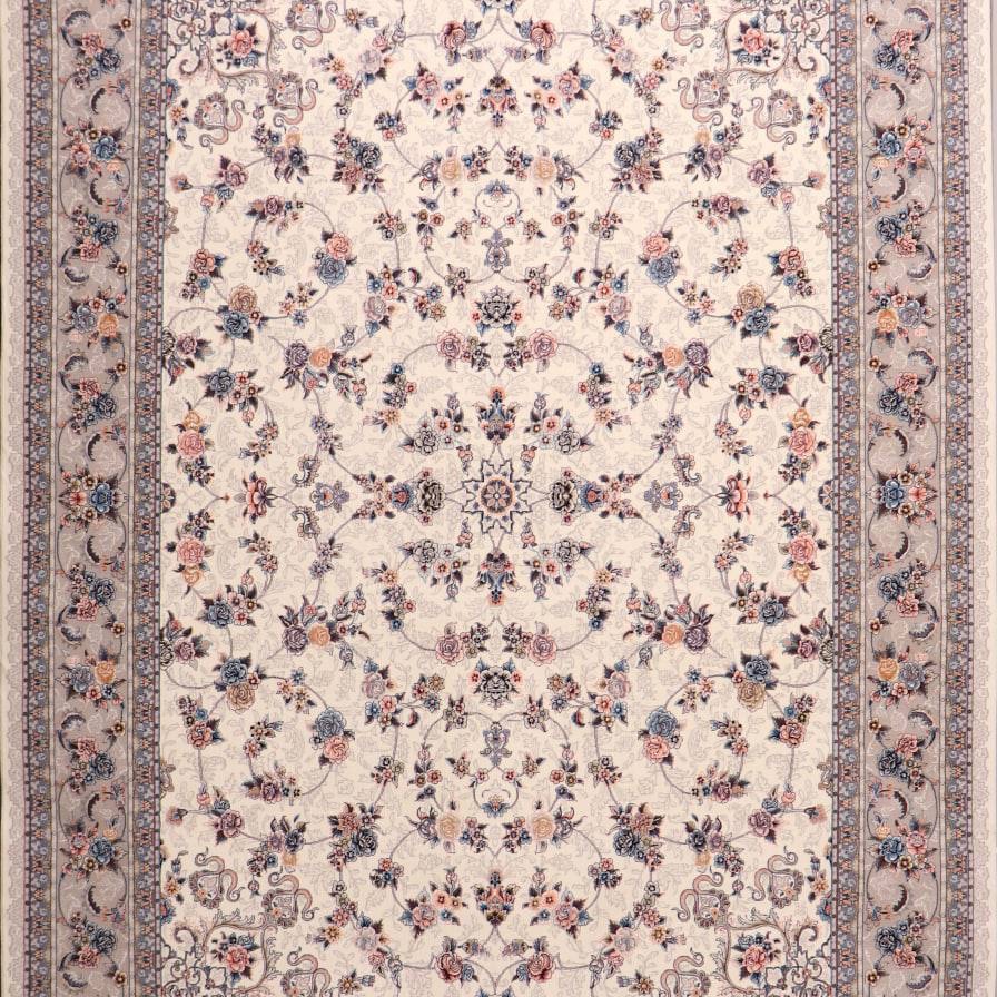 فرش  اکرلیک  12 متری 700 شانه طرح گیلدا رنگ کرم کد N294