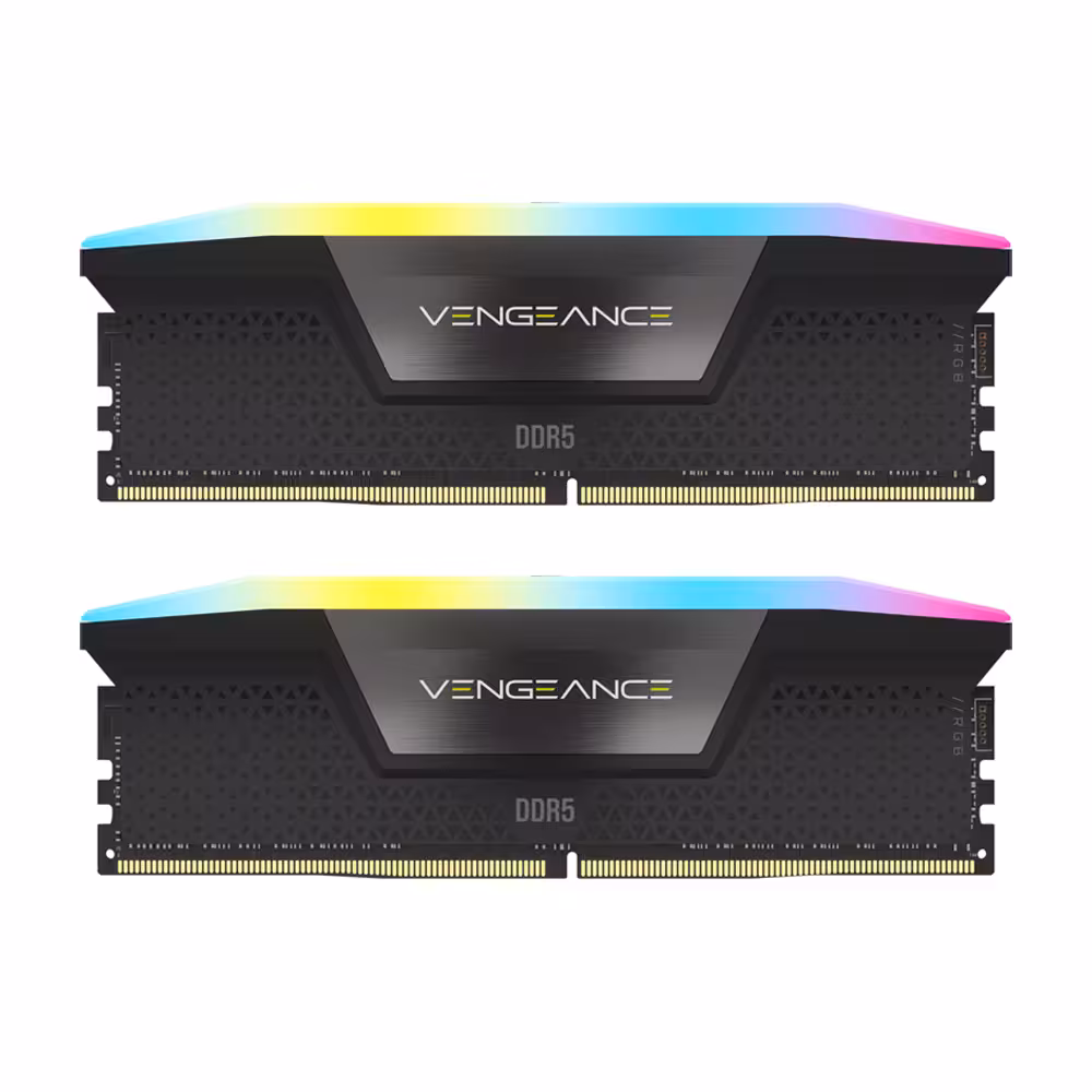 رم دسکتاپ DDR5 دو کاناله 6200 مگاهرتز CL36 کورسیر مدل VENGEANCE RGB ظرفیت 32 گیگابایت