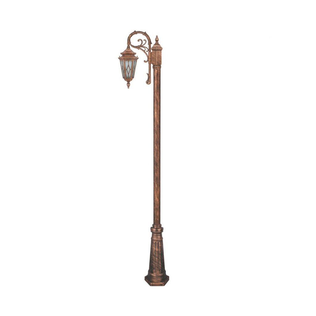 چراغ تکشاخه حیاطی و پارکی تکشیدفام مدل معبد ویسپر کد 91200-15-7413