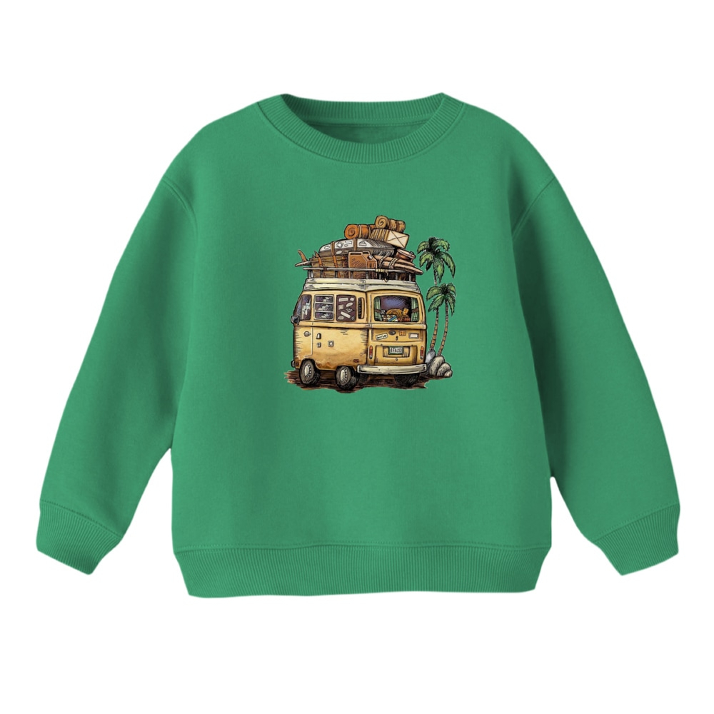 سویشرت بچگانه مدل ماشین کد 7 رنگ سبز