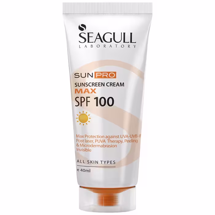 کرم ضد آفتاب سی گل بی رنگ مدل SPF100  Sunpro حجم 40 میلی لیتر