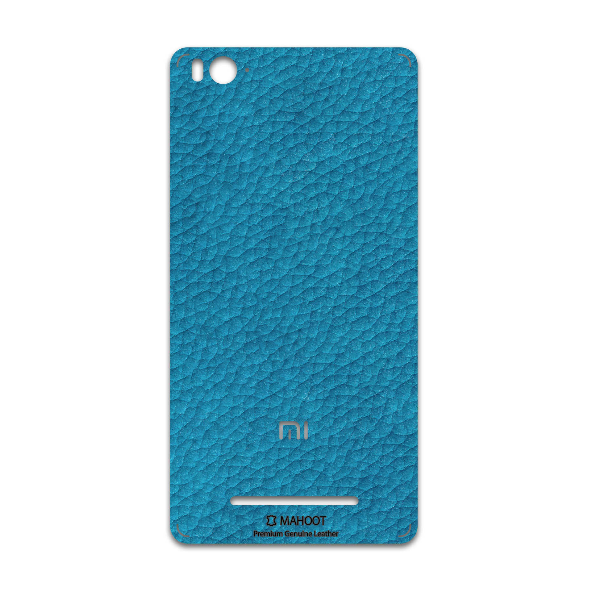 برچسب پوششی ماهوت مدل Blue-Leather مناسب برای گوشی موبایل شیائومی Mi 4