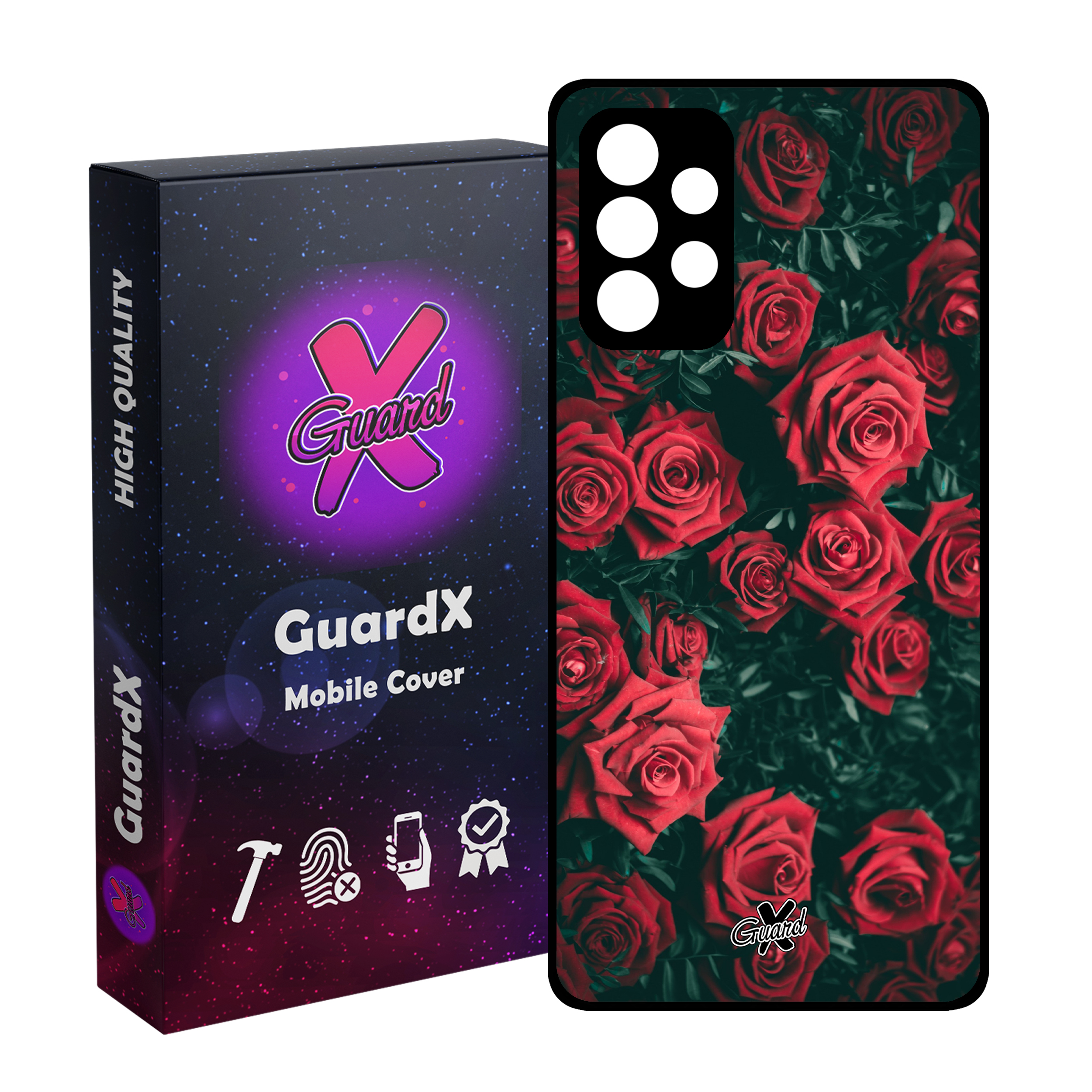 کاور گارد ایکس طرح Flower مدل Glass10208 مناسب برای گوشی موبایل سامسونگ Galaxy A32 4G