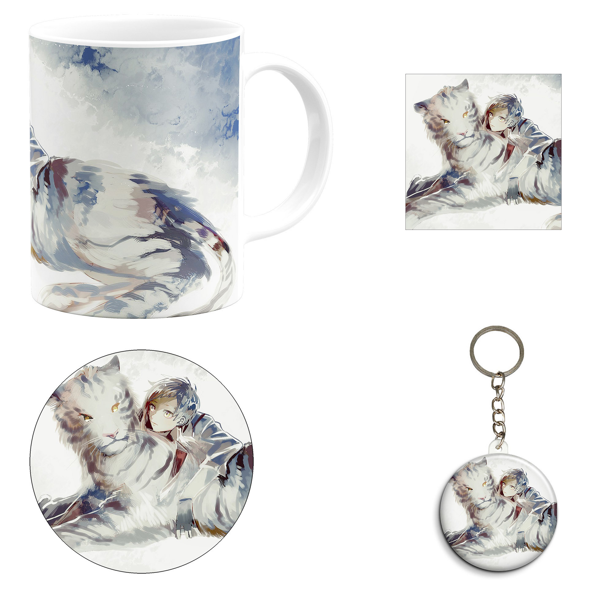 ست هدیه ماگ مدل انیمه سگ‌های ولگرد بونگو طرح bungou stray dogs کد M6