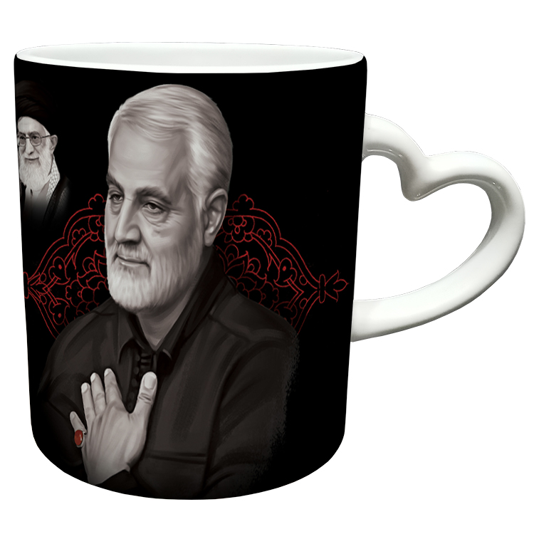 ماگ مدل دسته قلبی طرح سردار سلیمانی کد 87