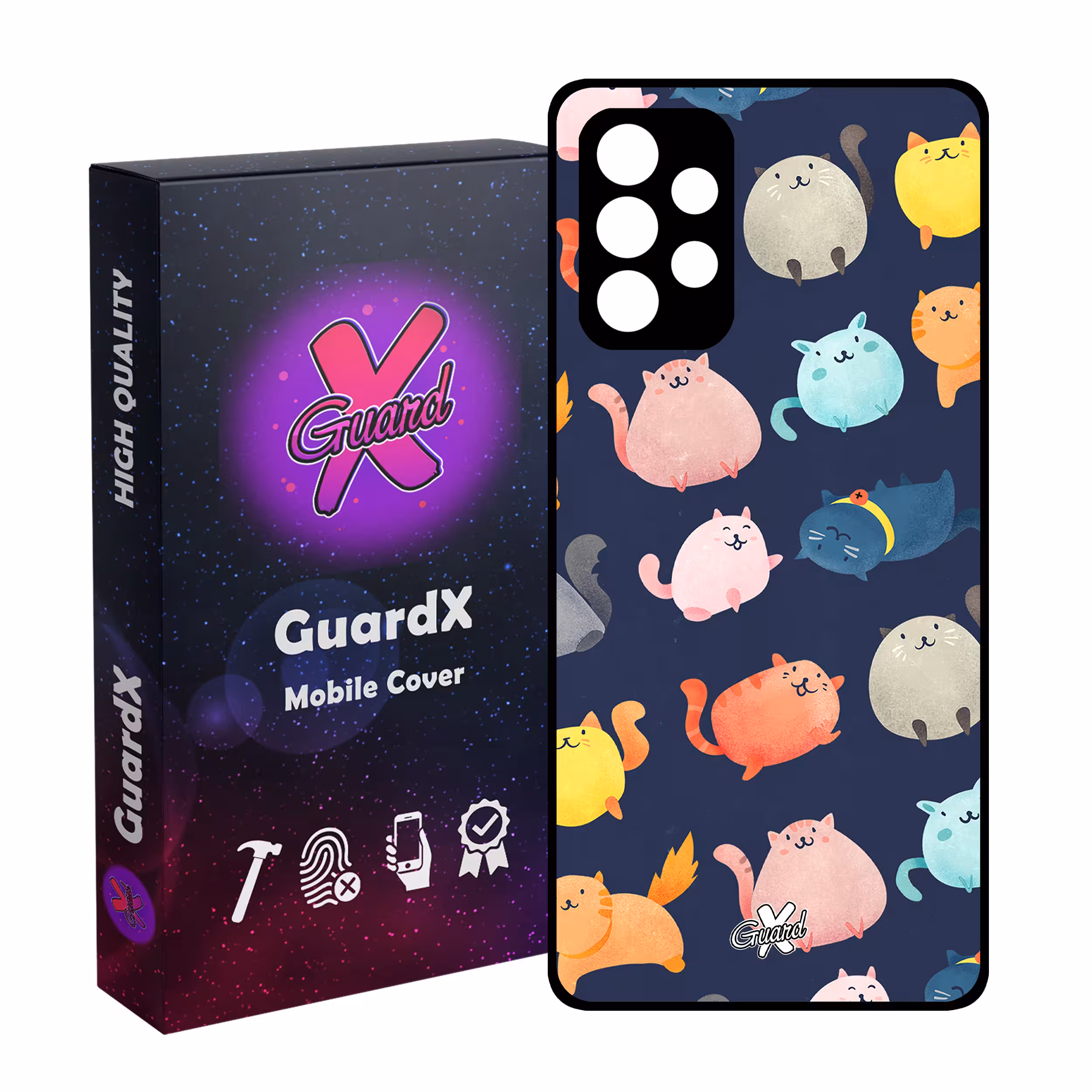 کاور گارد ایکس طرح Cats مدل Glass10173 مناسب برای گوشی موبایل سامسونگ Galaxy A32 5G