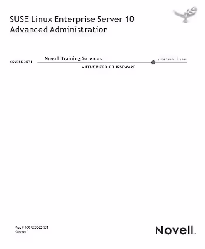 خرید و دانلود نسخه کامل کتاب SUSE Linux Enterprise Server 10. Advanced Administration