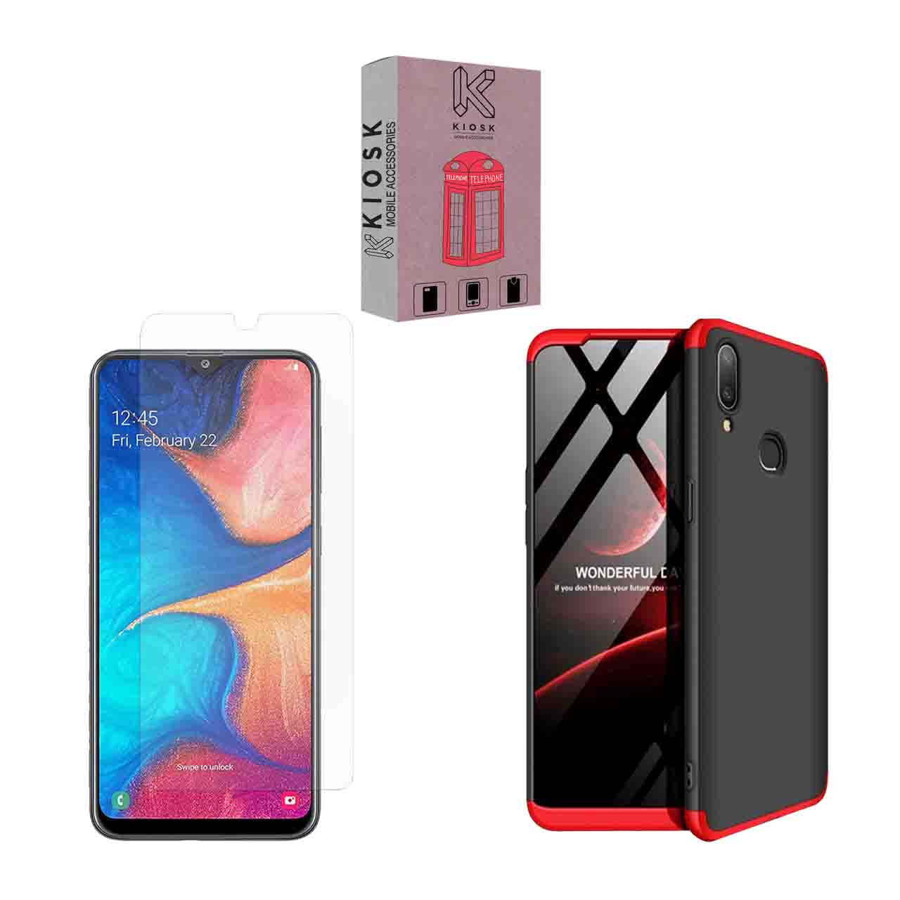  کاور 360 درجه کیوسک مدل KGK-KGM-1 مناسب برای گوشی موبایل سامسونگ Galaxy A10S به همراه محافظ صفحه نمایش 