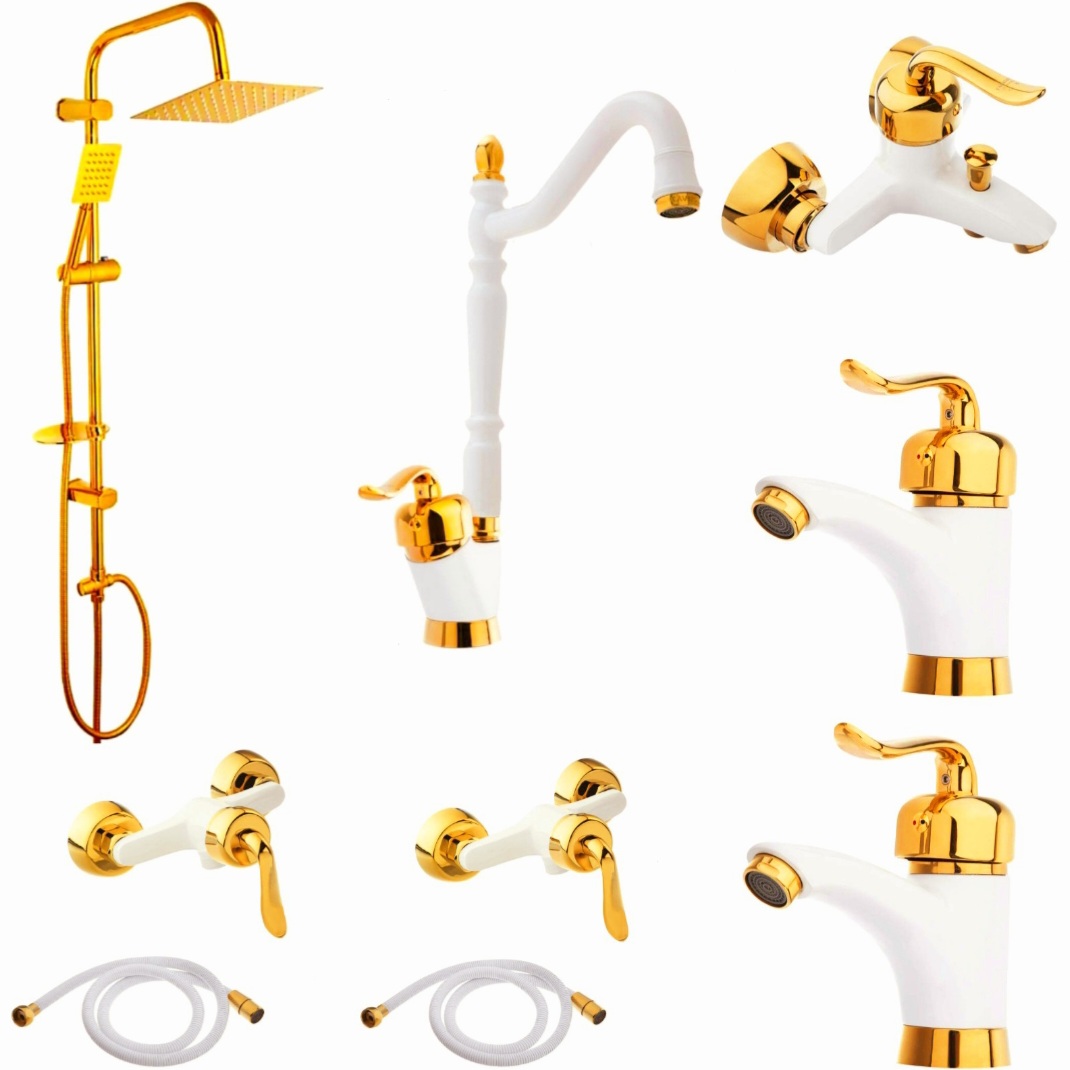 ست شیرآلات شیرالات  رز مدل بیزانس نایس مجموعه 9 عددی