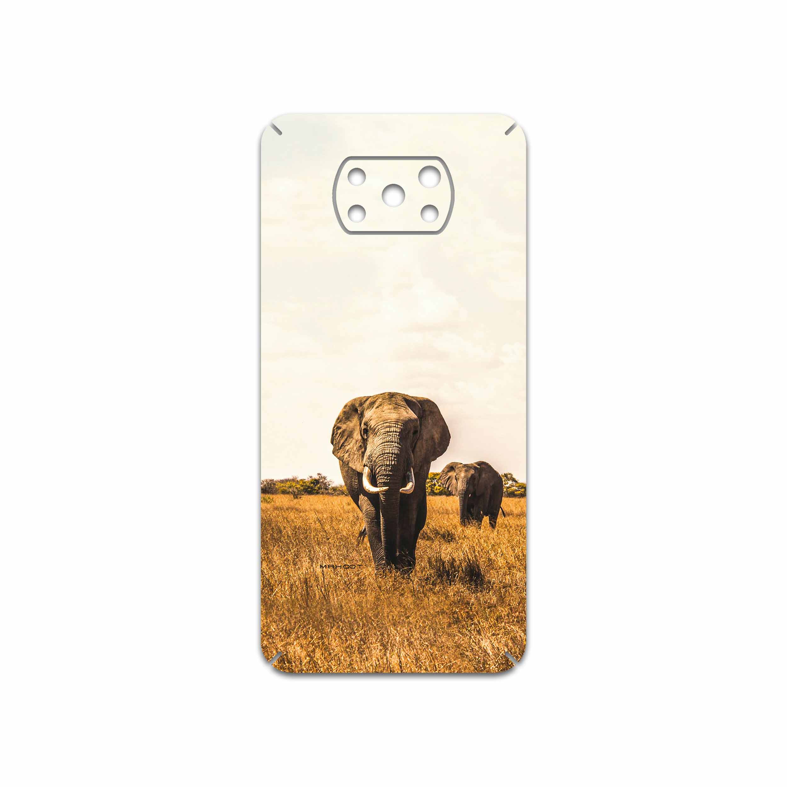 برچسب پوششی ماهوت مدل Elephant مناسب برای گوشی موبایل شیائومی Poco X3 NFC