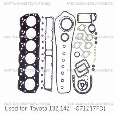 واشر کامل موتور لیفتراک تویوتا مدل Toyota 13Z,14Z’ -0711 ‘7FD
