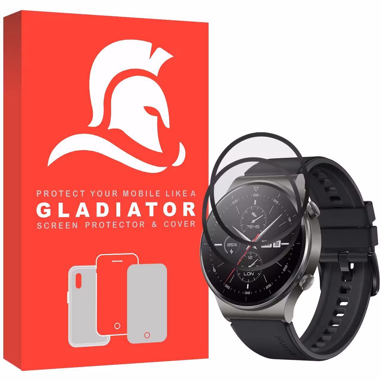 محافظ صفحه نمایش گلادیاتور مدل GWP1000 مناسب برای ساعت هوشمند هوآوی GT 2 Pro