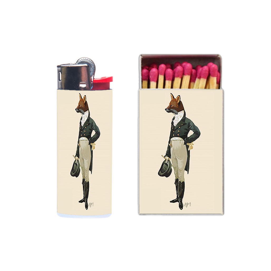 فندک مدل روباه  کد 781 به همراه کبریت