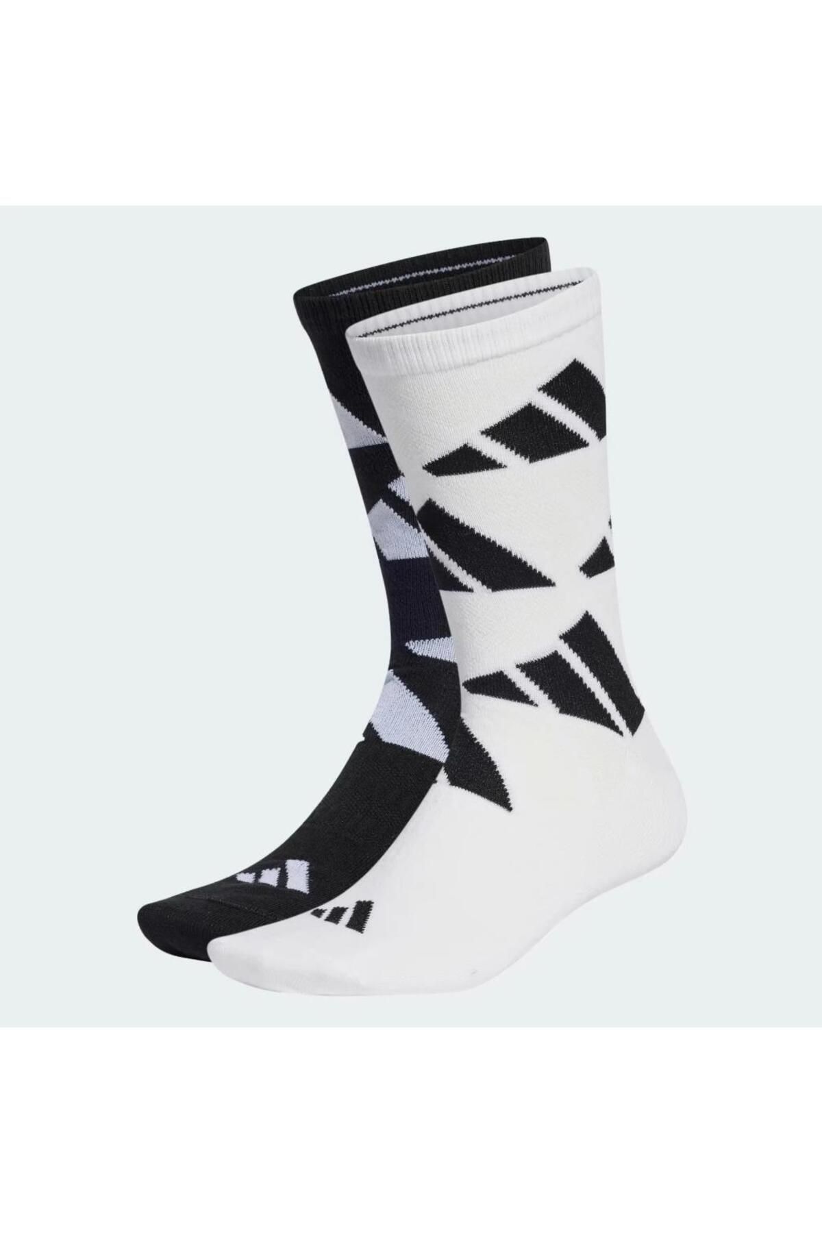 جوراب ورزشی سفید مردانه و زنانه 2 سیاه adidas