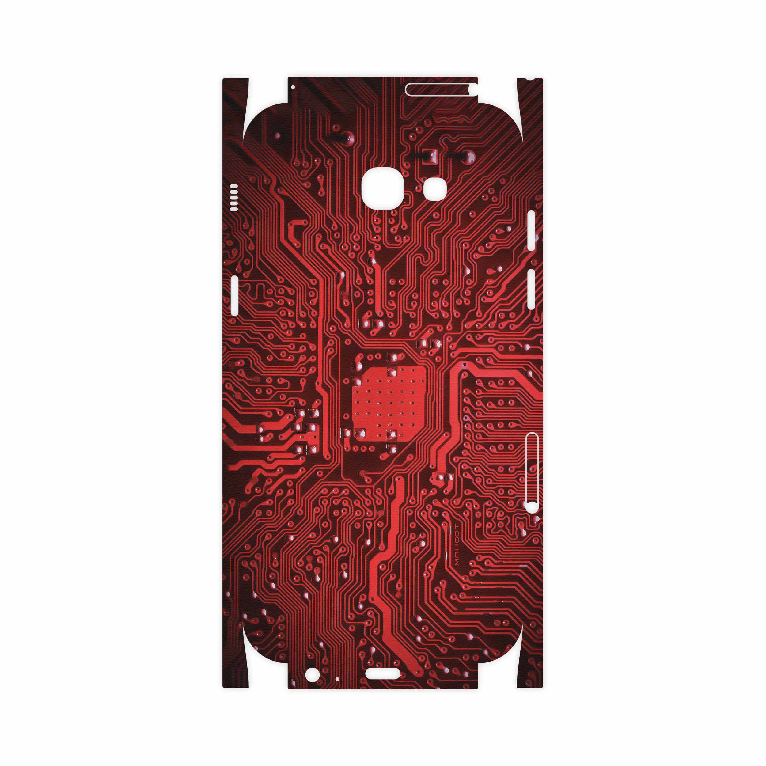 برچسب پوششی ماهوت مدل Red Printed Circuit Board-FullSkin مناسب برای گوشی موبایل سامسونگ Galaxy A7 2017