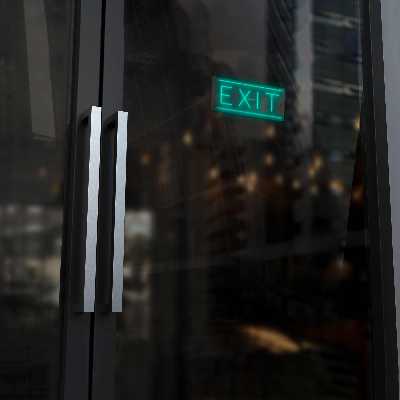 چراغ دیواری نئون دیزاین طرح Exit
