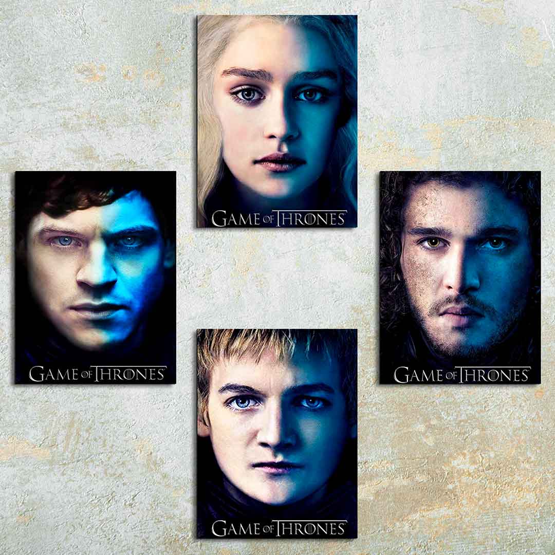 تابلو شاسی طرح سریال گیم آو ترونز کد GOT7 مجموعه 4عددی