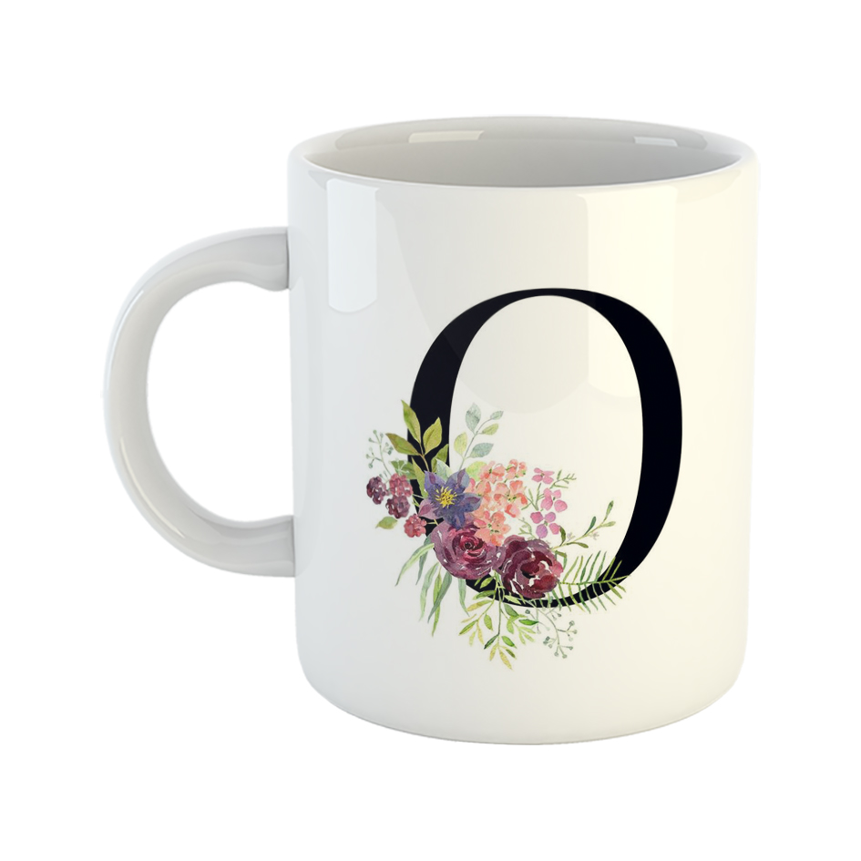 ماگ طرح الفبای انگلیسی مدل O گلی