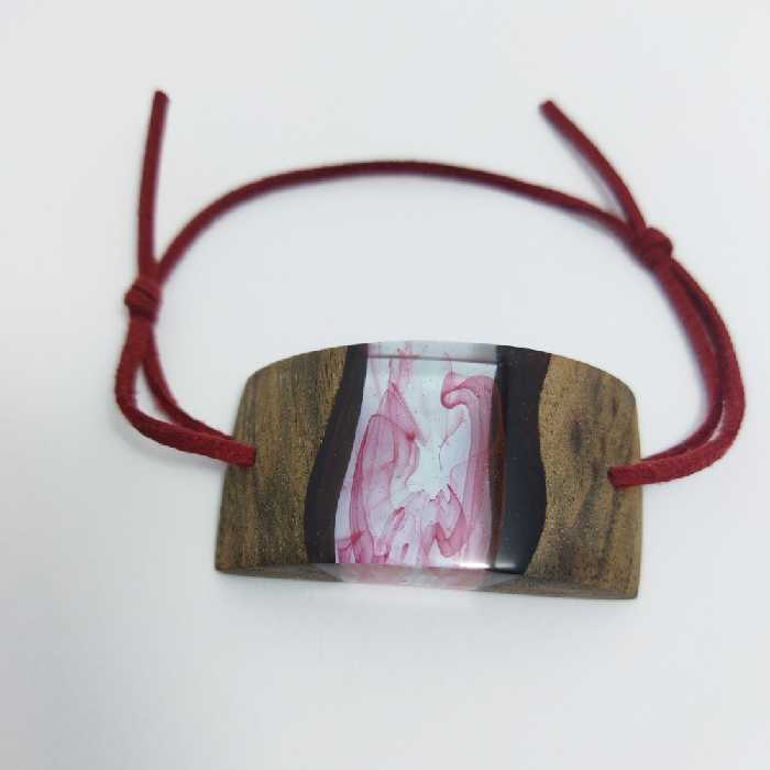 دستبند مدل رزین و چوب