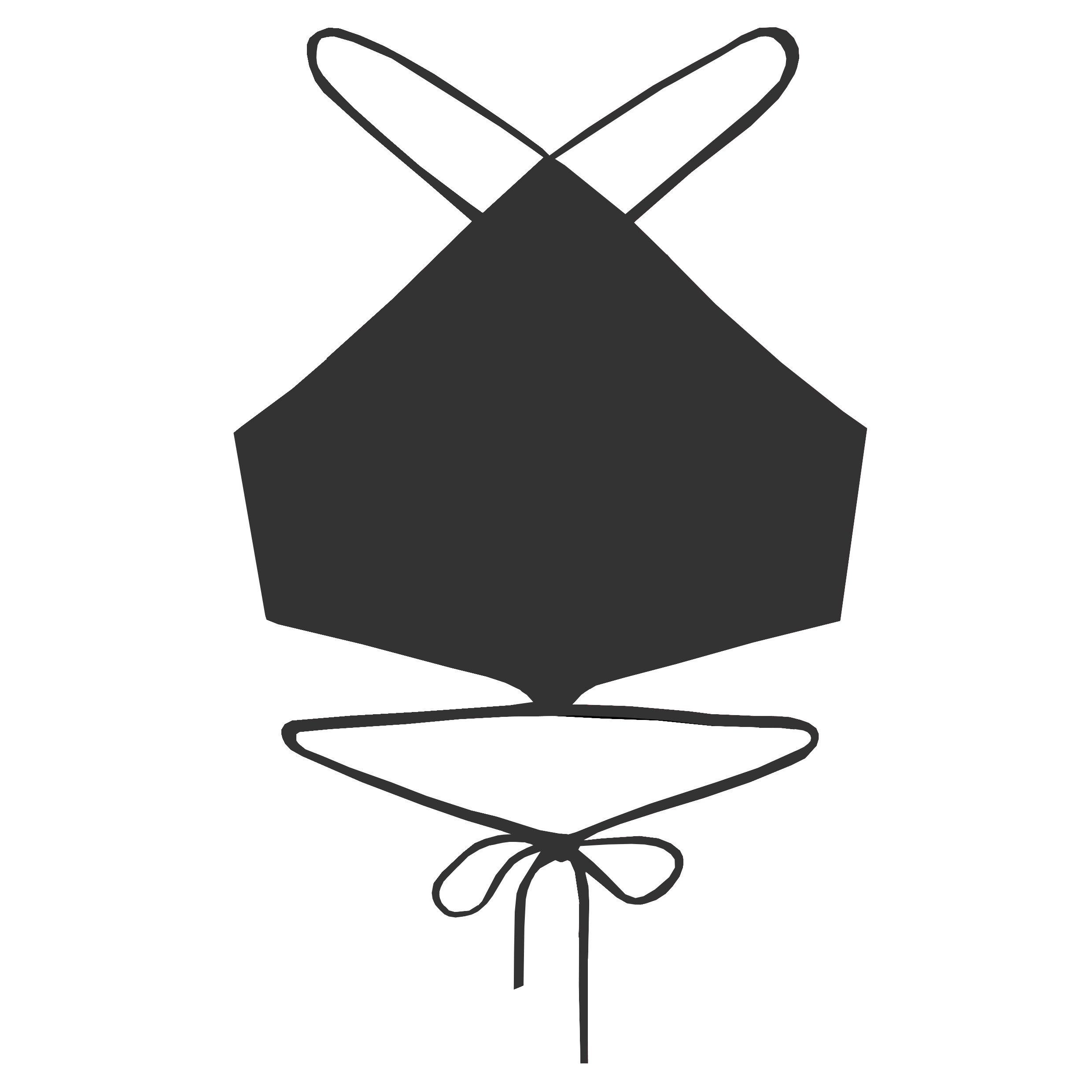 تاپ زنانه مشکی مدل پشت گره ای (اسپرت و مهمانی) 