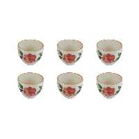 فنجان چینی طرح گل مجموعه 6 عددی