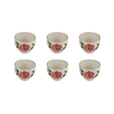 فنجان چینی طرح گل مجموعه 6 عددی