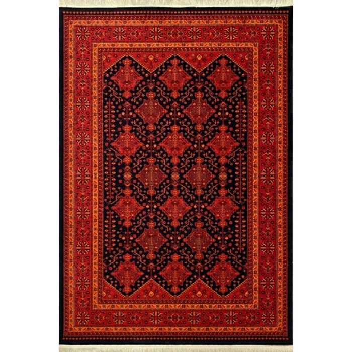 فرش ماشینی هیوا طرح بلوچ کد 206 زمینه سرمه ای