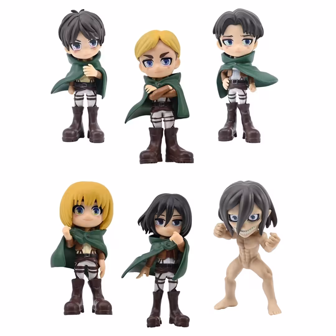 فیگور اتک ان تایتان Attack on Titan مجموعه 6عددی